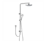 Retro-fit Round Dual Shower Rail - Chrome / Black